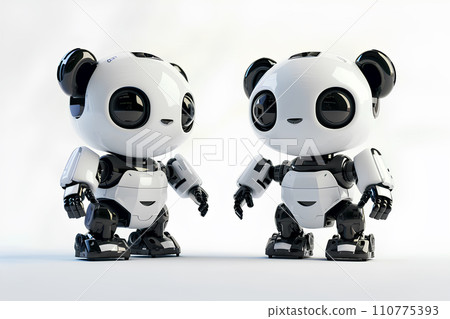 可愛的熊貓AI機器人 110775393