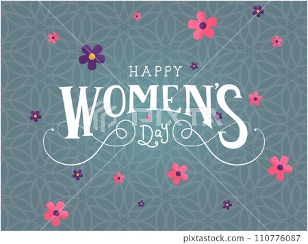 Women's day lettering 110776087
