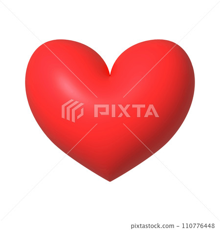 Heart 3D cartoon for valentine and love Heart 3D cartoon for valentine and love 110776448