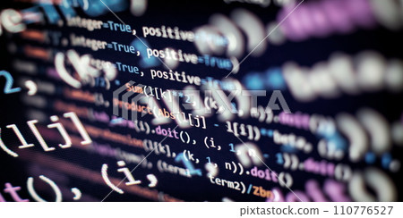 Programming code background . Software developer programming code. Programming code background . Software developer programming code. 110776527