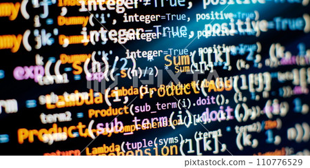 Programming code background . Software developer programming code. Programming code background . Software developer programming code. 110776529
