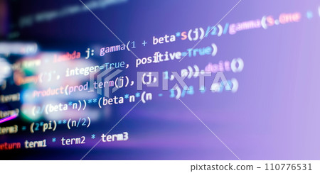 Programming code background . Software developer programming code. Programming code background . Software developer programming code. 110776531