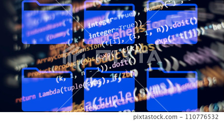 Programming code background . Software developer programming code. Programming code background . Software developer programming code. 110776532