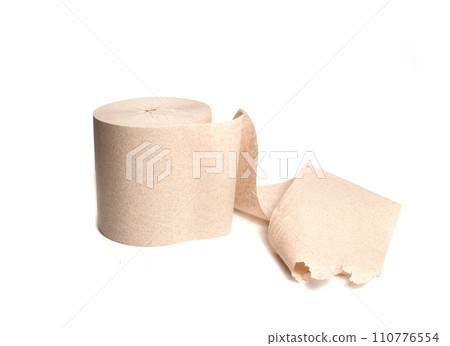 Toilet paper isolated on the white 110776554
