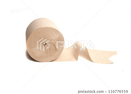 Toilet paper isolated on the white 110776559