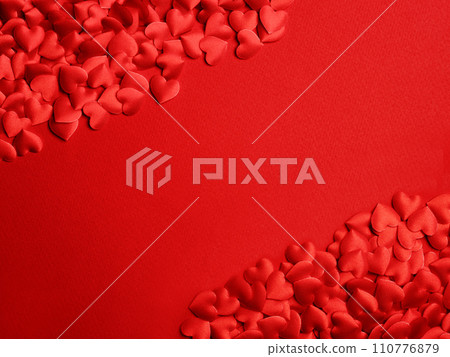 red hearts on red background red hearts on red background 110776879