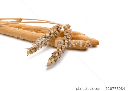 Bread sticks isolated wheat 110777084