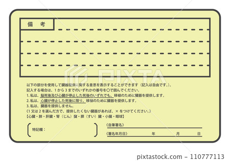 日本駕駛執照背面（未寫註釋部分）/僅背面 110777113