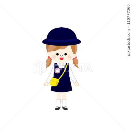 幼兒園女孩的插圖 110777366