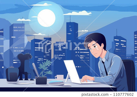 Office life for new employees 110777602