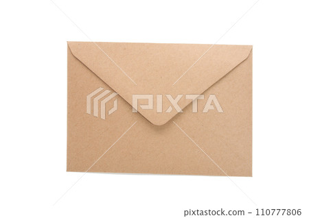 brown letter isolated on the white 110777806