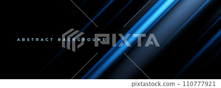 Black and blue modern abstract wide banner with diagonal lines Black and blue modern abstract wide banner with diagonal lines 110777921