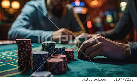 Man playing in the casino Man playing in the casino 110778233