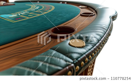 Poker table with green cloth Poker table with green cloth 110778254