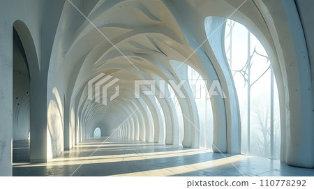 Abstract space interior modern luxury white hall Abstract space interior modern luxury white hall 110778292