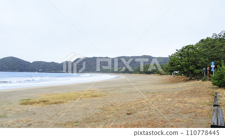 沙灘與蔚藍的大海(靜岡縣下鴨郡南伊豆町弓濱) 沙灘與蔚藍的大海(靜岡縣下鴨郡南伊豆町弓濱) 110778445