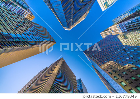 Japan's Tokyo cityscape view of skyscrapers from the Otemachi intersection = January 17, 2020 110779349