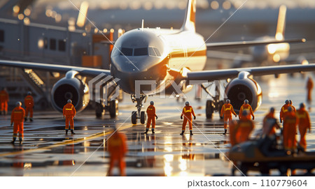 Efficient warehouse logistics processes automated by AI, warehouses and logistics that utilize the latest technology and artificial intelligence. AI image Efficient warehouse logistics processes automated by AI, warehouses and logistics that utilize the latest technology and artificial intelligence. AI image 110779604