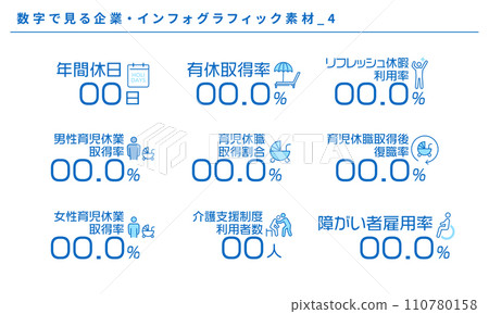 公司資訊圖表材料由numbers_4、向量 公司資訊圖表材料由numbers_4、向量 110780158
