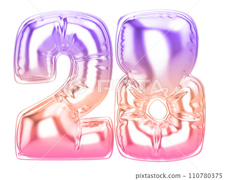 Balloon Number 3D Rendering Balloon Number 3D Rendering 110780375
