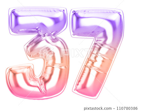 Balloon Number 3D Rendering Balloon Number 3D Rendering 110780386