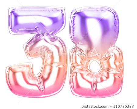 Balloon Number 3D Rendering Balloon Number 3D Rendering 110780387