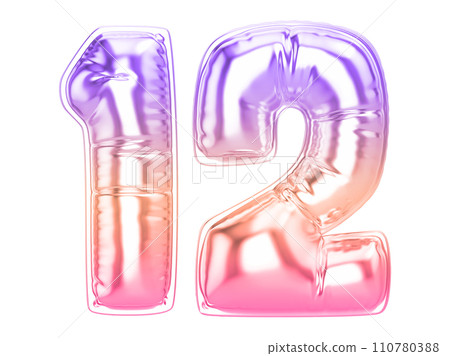 Balloon Number 3D Rendering Balloon Number 3D Rendering 110780388