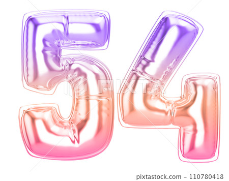 Balloon Number 3D Rendering 110780418