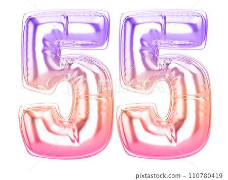 Balloon Number 3D Rendering 110780419