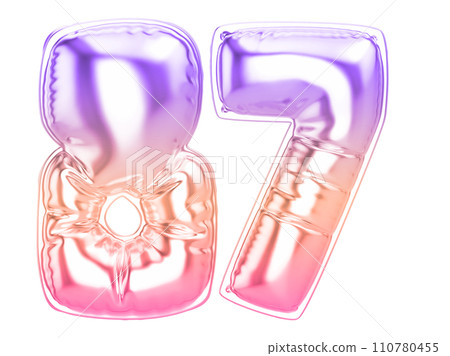 Balloon Number 3D Rendering Balloon Number 3D Rendering 110780455
