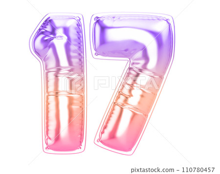 Balloon Number 3D Rendering 110780457