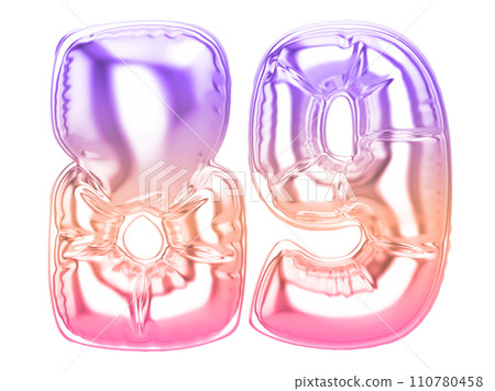Balloon Number 3D Rendering 110780458
