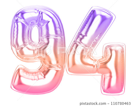 Balloon Number 3D Rendering Balloon Number 3D Rendering 110780463
