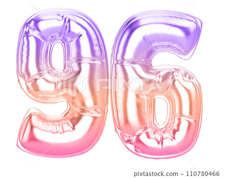 Balloon Number 3D Rendering 110780466