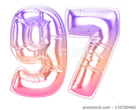 Balloon Number 3D Rendering Balloon Number 3D Rendering 110780468