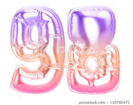 Balloon Number 3D Rendering 110780471