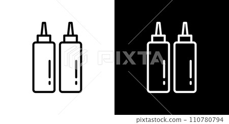 ketchup and mustard icon 110780794