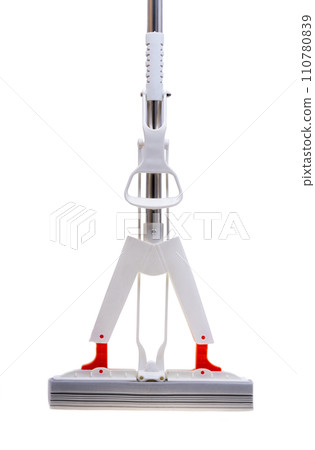 mop with wringer isolated 110780839