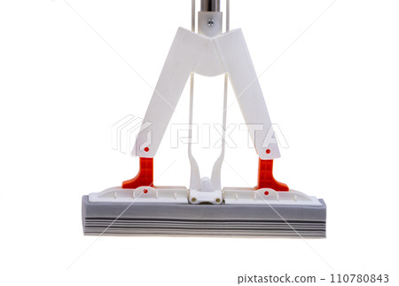 mop with wringer isolated 110780843