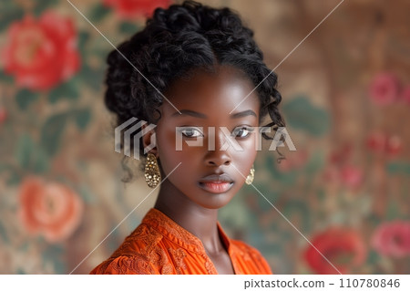 Portrait of a beautiful African girl 110780846
