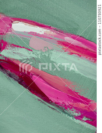 Multicolored texture painting. Abstract art background. oil on canvas. Rough brushstrokes of paint. 110780921