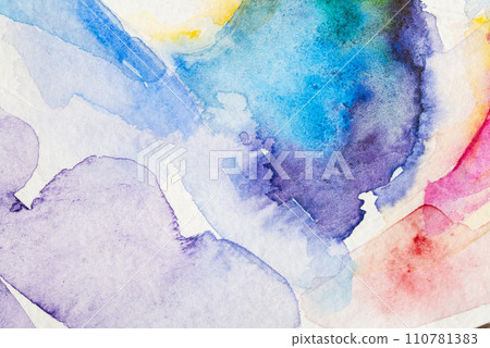 Watercolor paint stains. Background with faint texture and distressed vintage grunge and watercolor paint stains in elegant. Watercolor paint stains. Background with faint texture and distressed vintage grunge and watercolor paint stains in elegant. 110781383