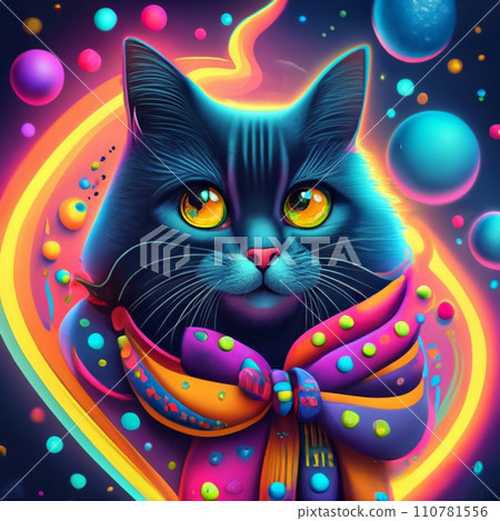 Cute black cat illustration 018 Cute black cat illustration 018 110781556