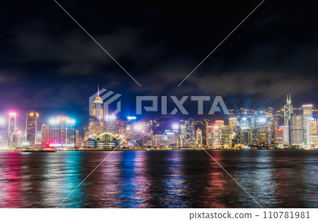 Hong Kong Victoria Harbor Symphony of Lights Hong Kong Victoria Harbor Symphony of Lights 110781981