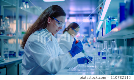 Image of advanced medical care/remote treatment based on DNA and globalization.A new treatment method using advanced technology. AI image Image of advanced medical care/remote treatment based on DNA and globalization.A new treatment method using advanced technology. AI image 110782113