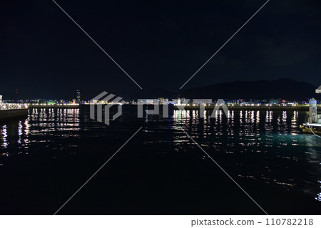 Moji city night view from Aruka Port Moji city night view from Aruka Port 110782218