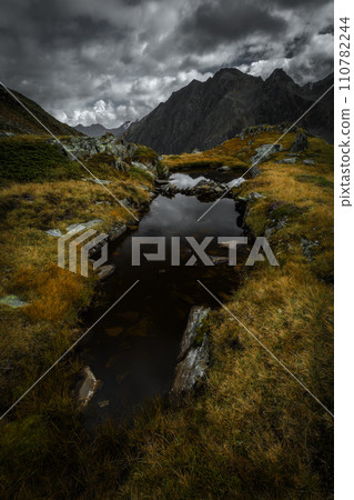 Small mountain lake 110782244