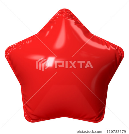 Balloon Red Star. 3d render illustration. Balloon Red Star. 3d render illustration. 110782379