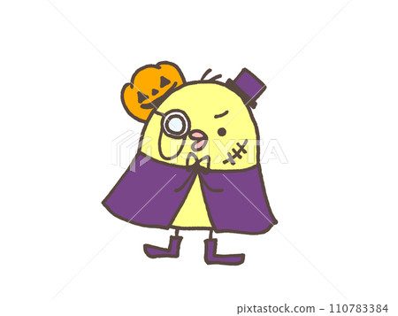 Chick dressed up for Halloween Chick dressed up for Halloween 110783384