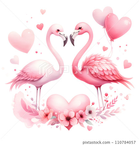 Valentine flamingo 110784057